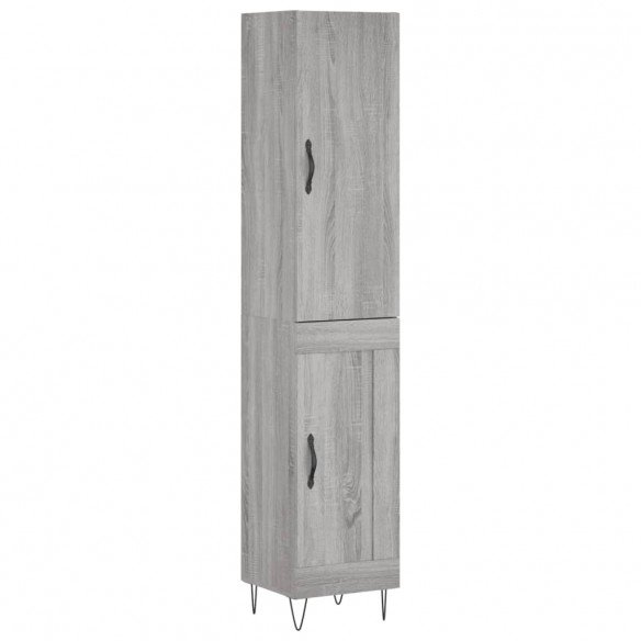 Buffet haut Sonoma gris 34,5x34x180 cm Bois d'ingénierie