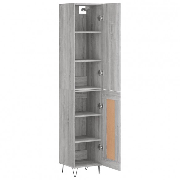 Buffet haut Sonoma gris 34,5x34x180 cm Bois d'ingénierie