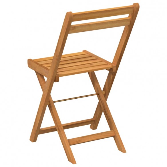 Chaises de bistrot pliantes lot de 6 bois d'acacia solide