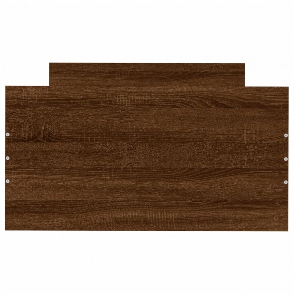 Cadre de lit chêne marron 75x190cm petit simple bois ingénierie