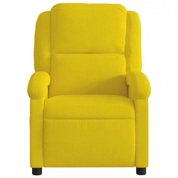 Fauteuil de massage inclinable jaune velours