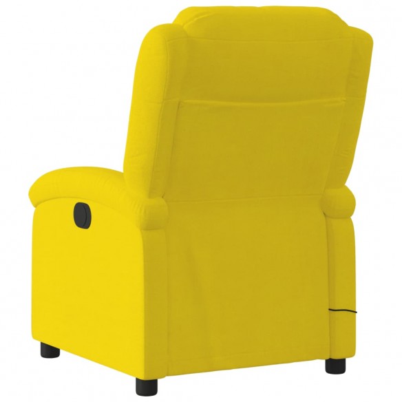 Fauteuil de massage inclinable jaune velours