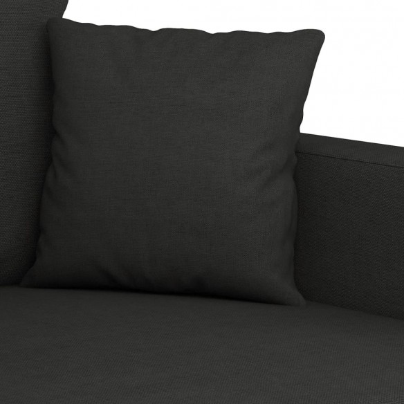 Canapé à 3 places Noir 180 cm Tissu