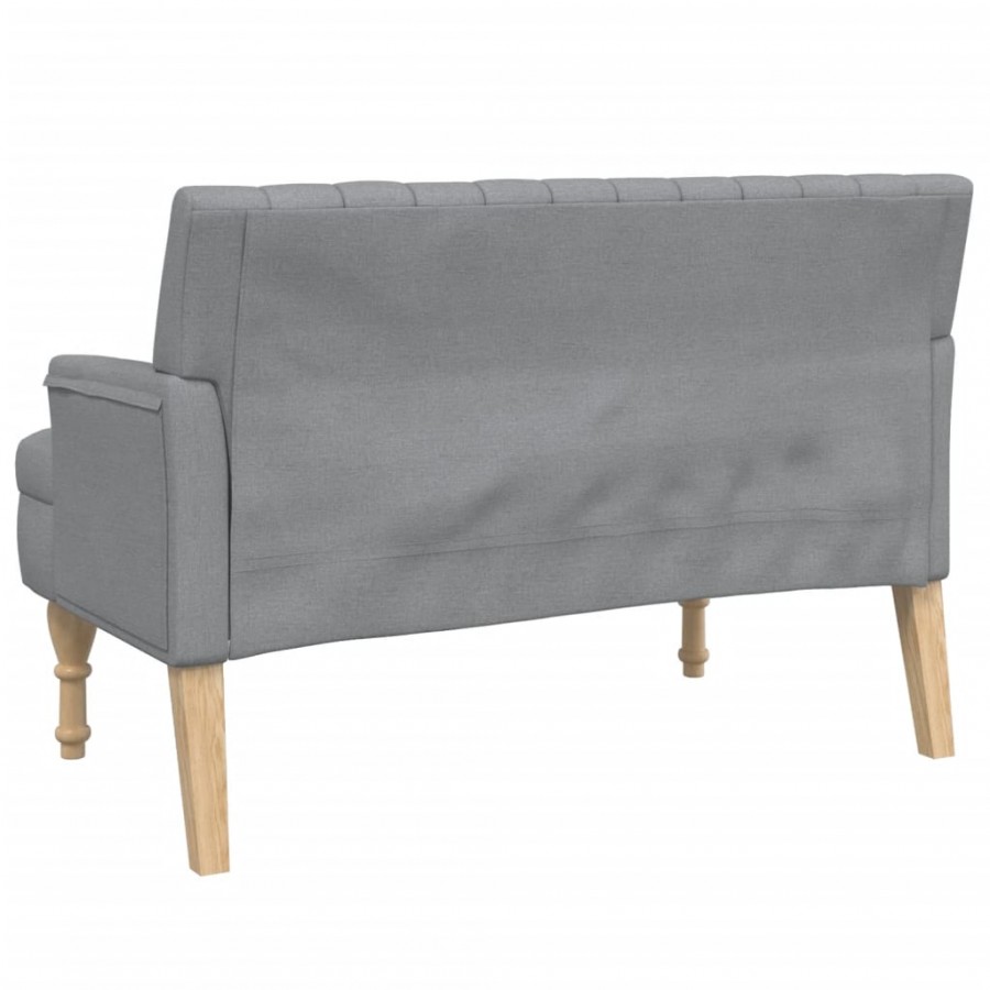Banc avec coussins gris clair 113x64,5x75,5 cm tissu Banc avec coussins gris clair 113x64,5x75,5 cm tissu