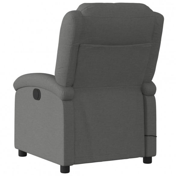 Fauteuil de massage inclinable Gris foncé Tissu