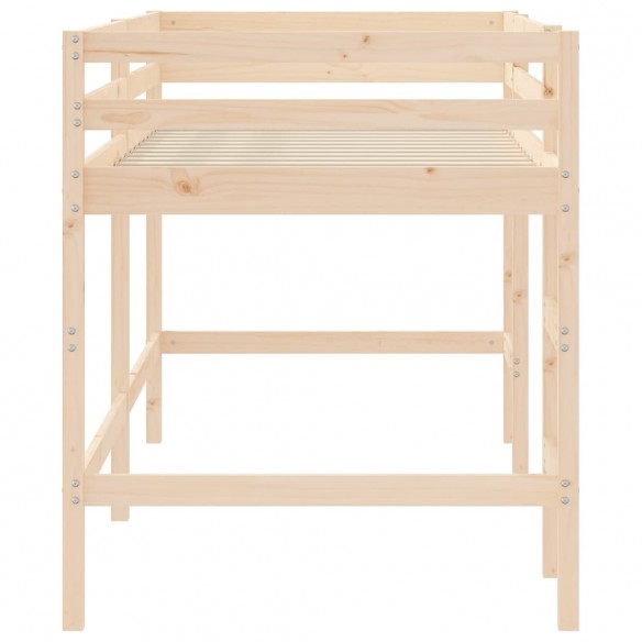 Lit mezzanine enfants échelle 80x200 cm bois pin massif