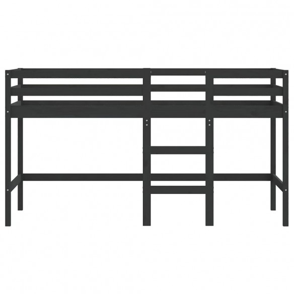 Lit mezzanine enfants échelle 80x200 cm bois pin massif