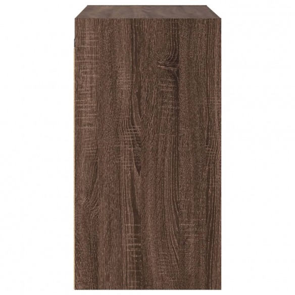 Armoire murale avec portes en verre chêne marron 68x37x68,5 cm