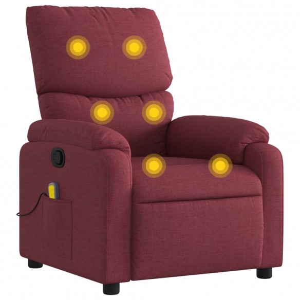 Fauteuil de massage inclinable Rouge bordeaux Tissu