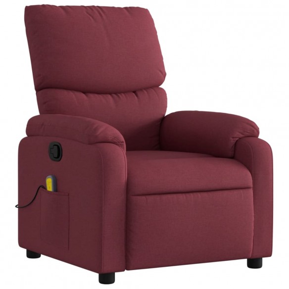 Fauteuil de massage inclinable Rouge bordeaux Tissu