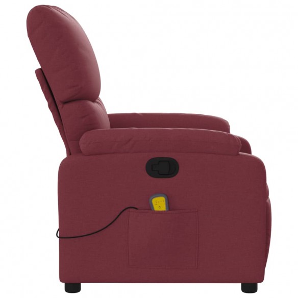 Fauteuil de massage inclinable Rouge bordeaux Tissu