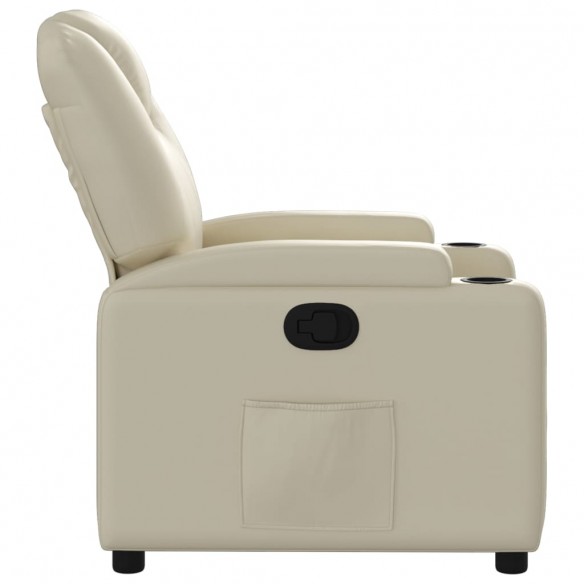 Fauteuil inclinable Crème Similicuir