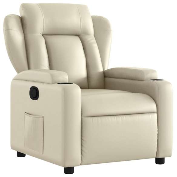 Fauteuil inclinable Crème Similicuir