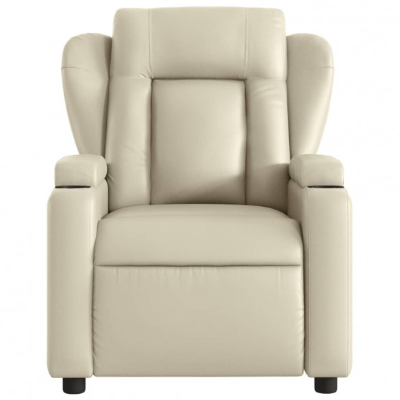 Fauteuil inclinable Crème Similicuir