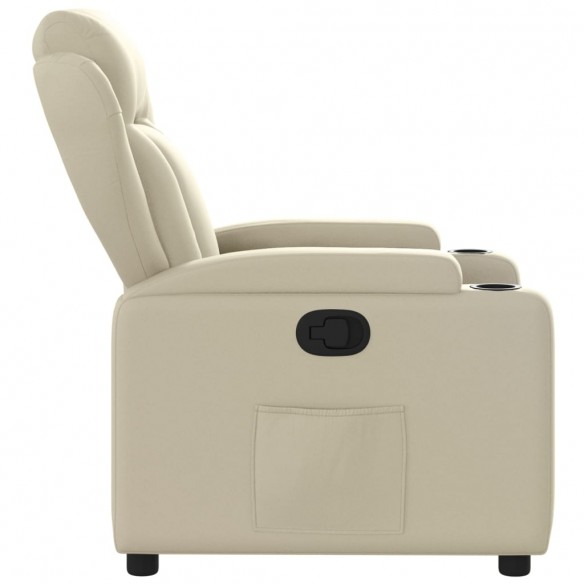 Fauteuil inclinable Crème Similicuir