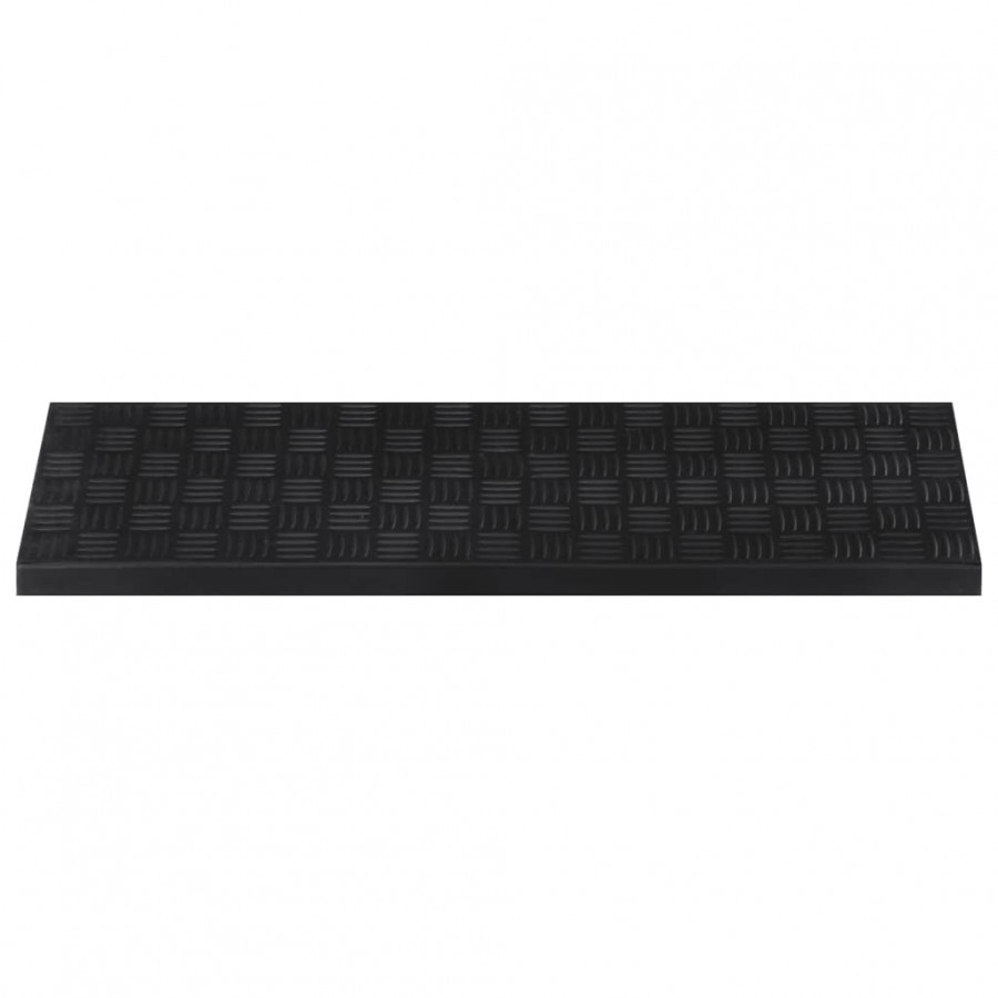 Marches d'escalier 10 pcs 25x75 cm caoutchouc