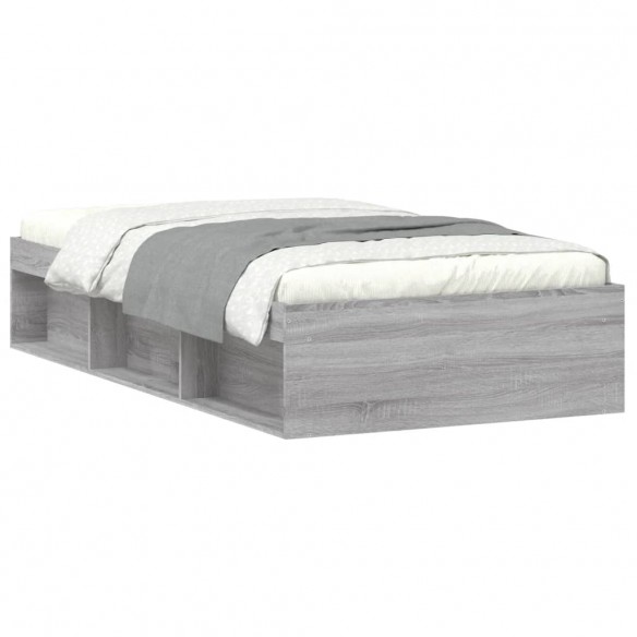 Cadre de lit sonoma gris 100x200 cm