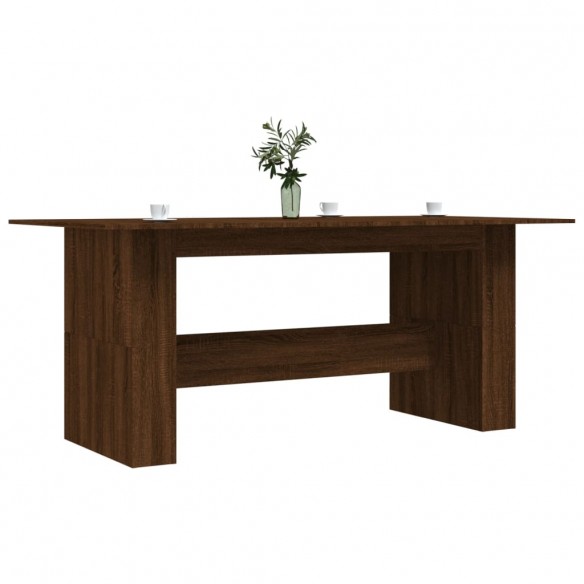 Table à dîner Chêne marron 180x90x76 cm bois d'ingénierie