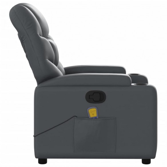 Fauteuil de massage inclinable Gris Similicuir