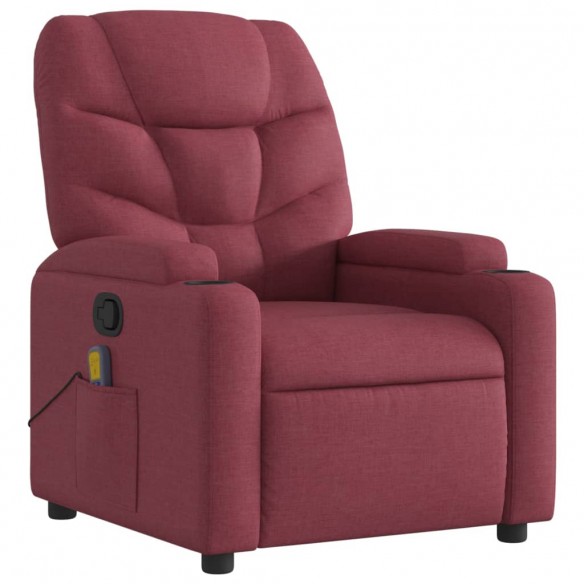 Fauteuil de massage inclinable Rouge bordeaux Tissu