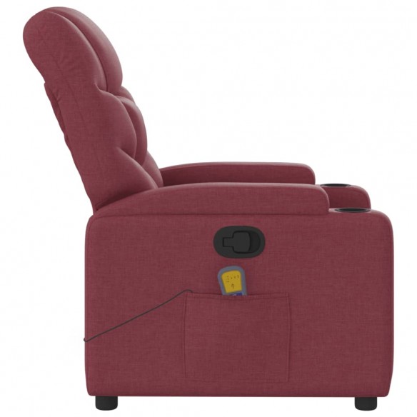 Fauteuil de massage inclinable Rouge bordeaux Tissu