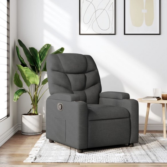 Fauteuil inclinable Gris foncé Tissu