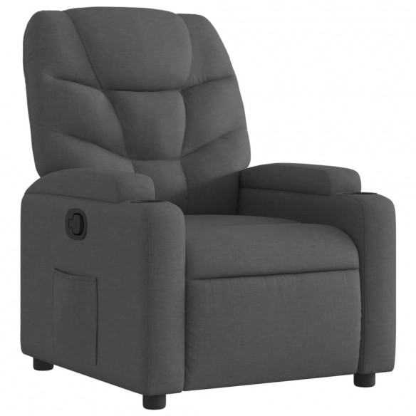 Fauteuil inclinable Gris foncé Tissu