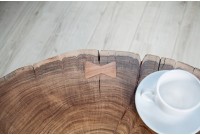 Table d'appoint en bois design industriel
