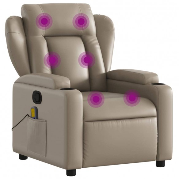 Fauteuil de massage inclinable Cappuccino Similicuir