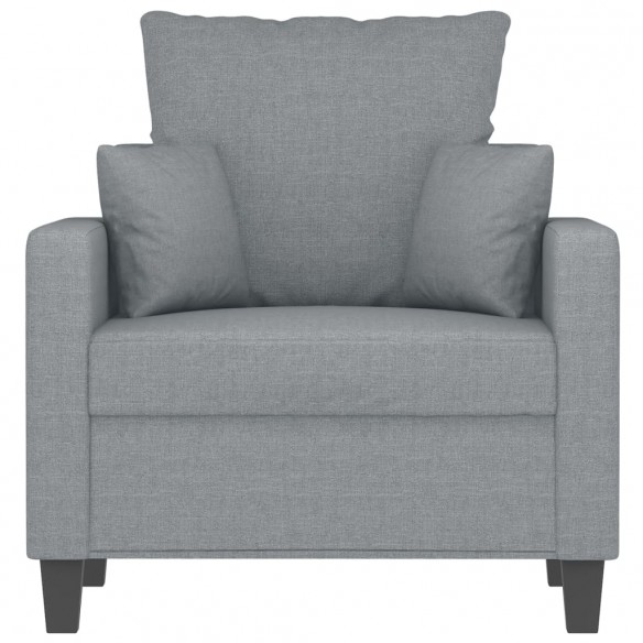 Fauteuil Gris clair 60 cm Tissu