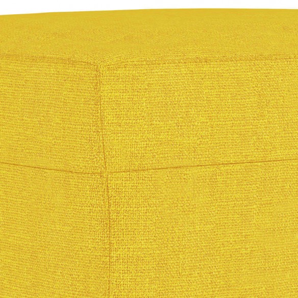 Ensemble de canapés 4 pcs avec coussins jaune clair tissu