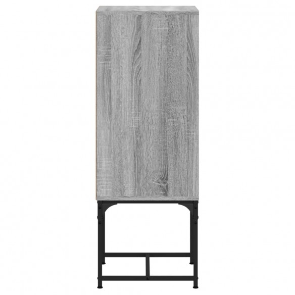 Armoire latérale avec porte en verre sonoma gris 35x37x100 cm