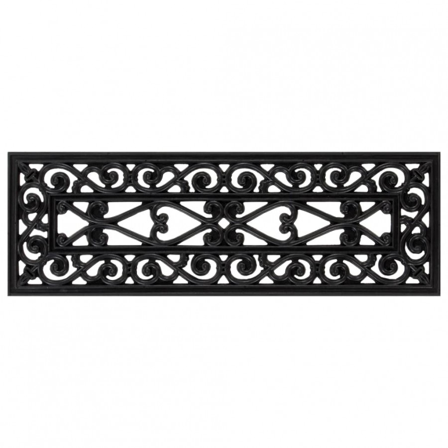 Marches d'escalier 5 pcs 25x75 cm caoutchouc