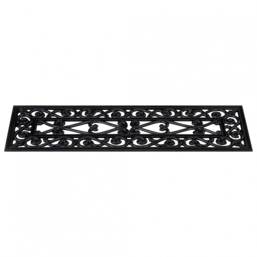 Marches d'escalier 5 pcs 25x75 cm caoutchouc