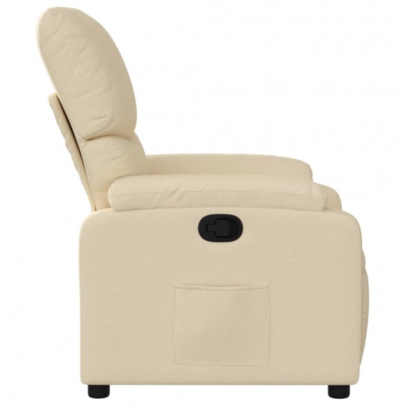 Fauteuil inclinable Crème Tissu