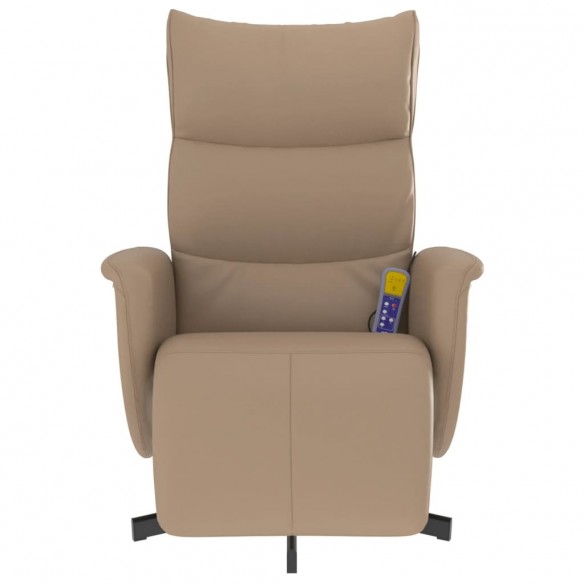 Fauteuil inclinable de massage repose-pieds cappuccino