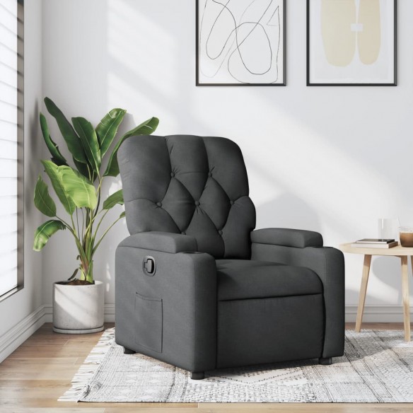 Fauteuil inclinable Gris foncé Tissu