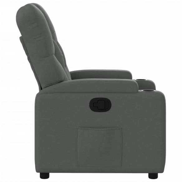 Fauteuil inclinable Gris foncé Tissu