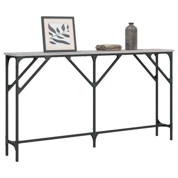 Table console sonoma gris 140x23x75 cm bois d'ingénierie