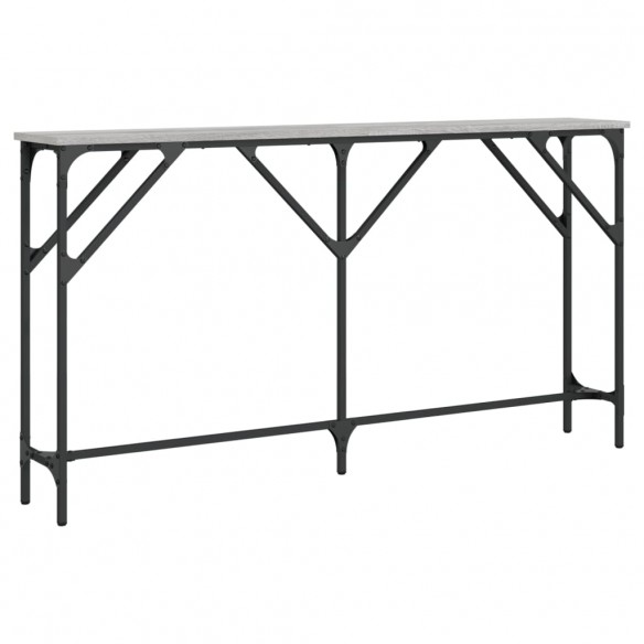 Table console sonoma gris 140x23x75 cm bois d'ingénierie