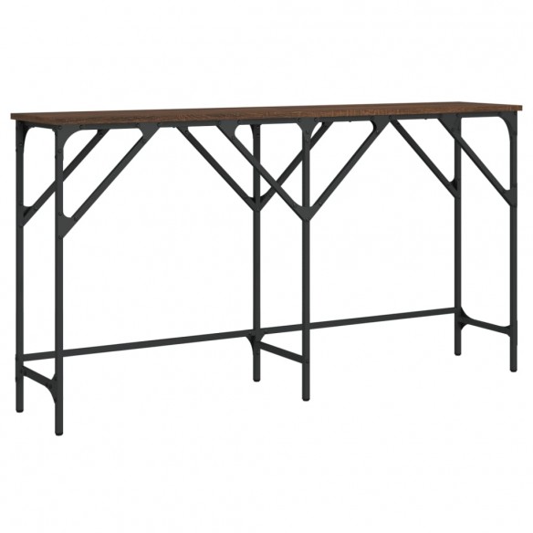 Table console chêne marron 140x29x75 cm bois d'ingénierie