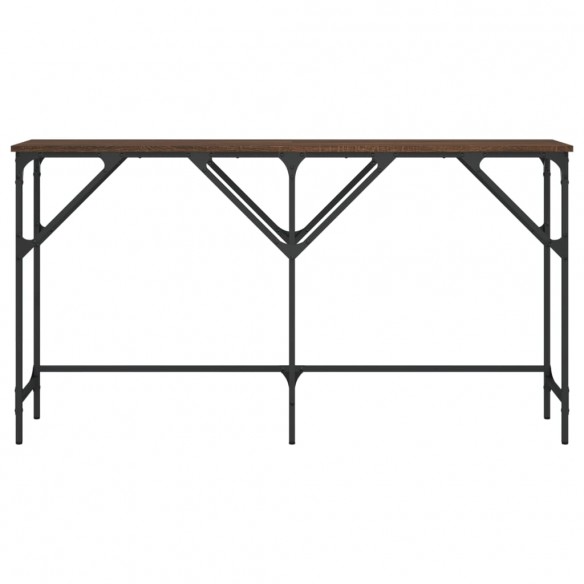 Table console chêne marron 140x29x75 cm bois d'ingénierie
