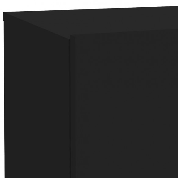 Table de chevet avec lumières LED noir 70x36x40,5 cm