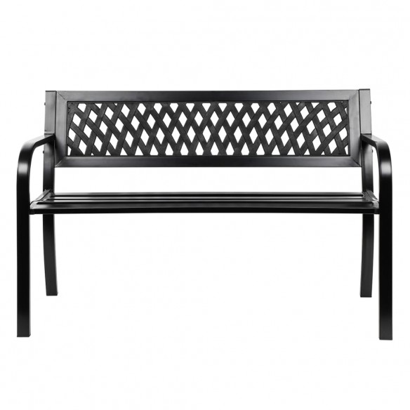 HI Banc de jardin acier noir