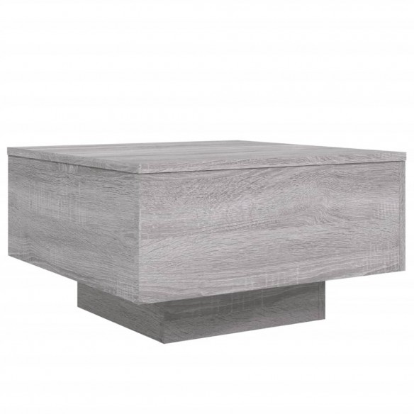 Table basse sonoma gris 55x55x31 cm bois d'ingénierie