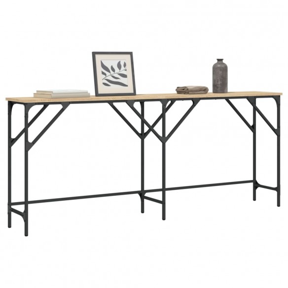 Table console chêne sonoma 180x29x75 cm bois d'ingénierie