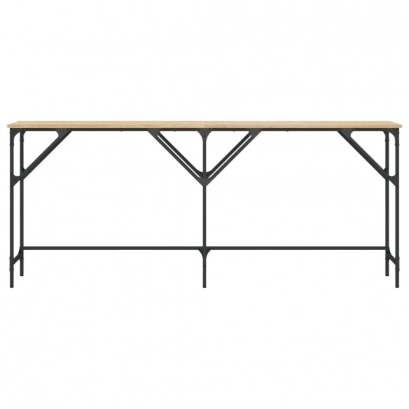 Table console chêne sonoma 180x29x75 cm bois d'ingénierie
