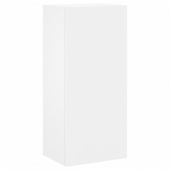 Unités murales TV 4 pcs blanc bois d'ingénierie