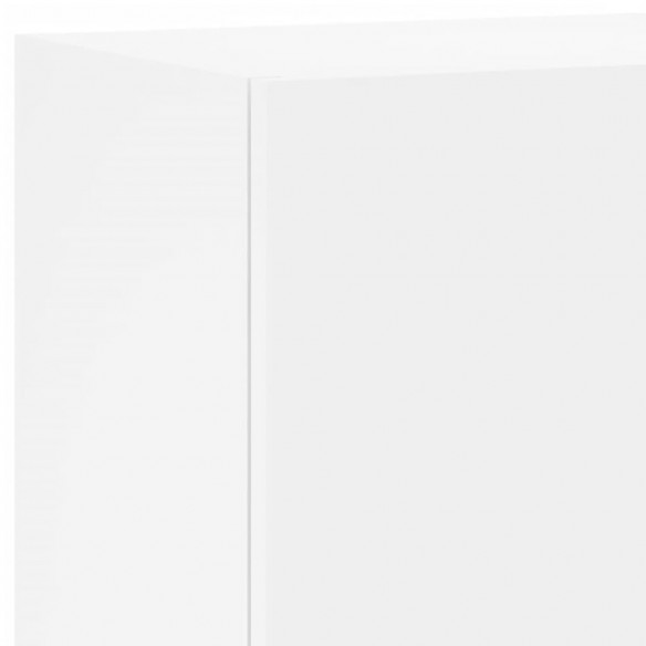 Unités murales TV 4 pcs blanc bois d'ingénierie