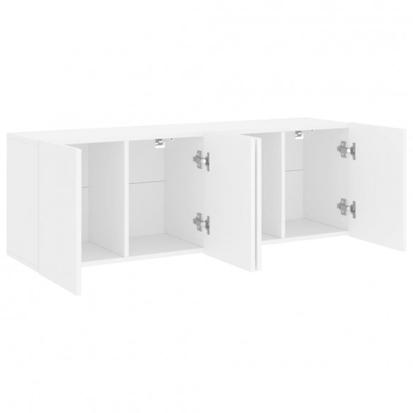 Meubles TV muraux 2 pcs blanc 60x30x41 cm